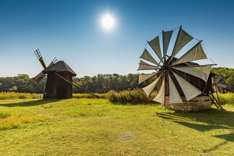 A few windmills in Terry Rodman's extraordinary windmill collection in Jasper, Minnesota