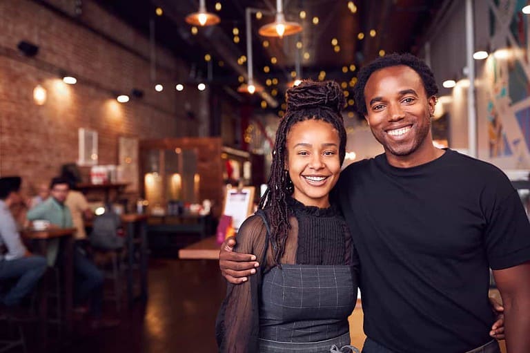 African American couple, chefs at restaurant. Soul Food! Celebrate Black History Month in Minnesota