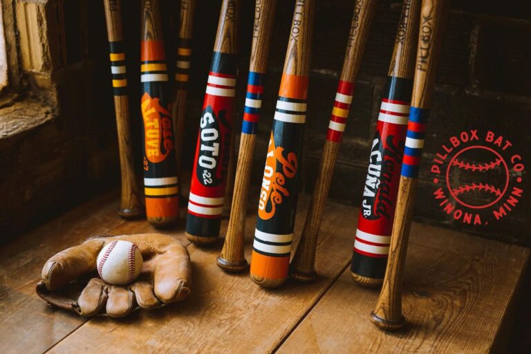 Handcrafted baseball bats made by Pillbox Bat Co of Winona, Minnesota