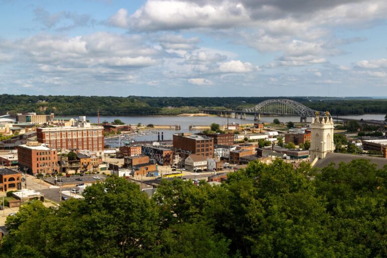 Skyline of Dubuque, Iowa on a summer day. Planning a trip to Dubuque, Iowa. Plenty of folks will tell you what to do...but we're here to offer suggestions of what NOT to do!