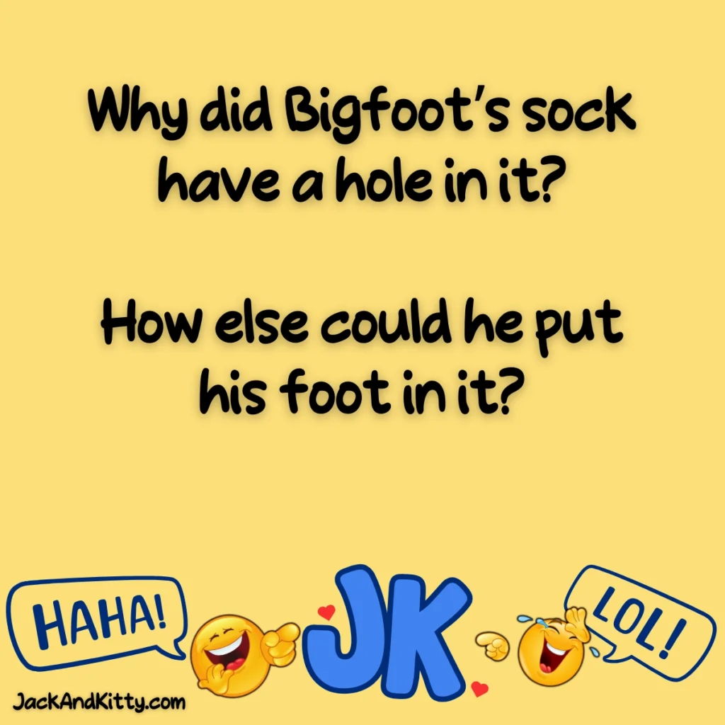 Laugh out loud with the funniest Bigfoot jokes and Sasquatch puns perfect for kids and adults who love legendary creature humor.