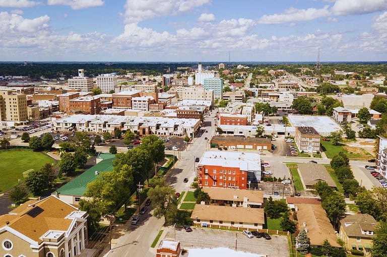 Drone view of Springfield, MO. Thinking of moving to Springfield, Missouri? Read this first! From the friendly locals to the affordable living, its a real nightmare.