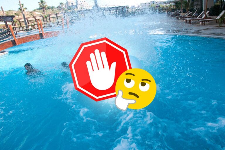 Waterpark with negative emojis. Ready to explore Wisconsin Dells like a pro? Check out our cheeky guide on what NOT to do for an unforgettable adventure!
