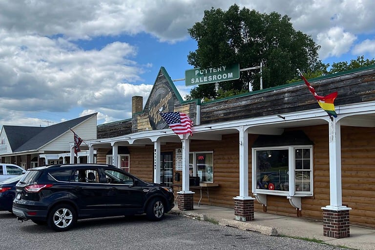 Exterior of Vyntage Vinyl in Red Wing, MN. Step back in time with the soothing sounds of vinyl at Vyntage Vinyl in Red Wing, Minnesota - it's a music lovers paradise!