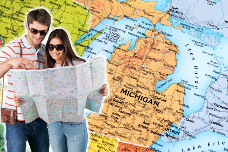 Couple traveling in Michigan. Time to create some memories! Add these bizarre, quirky and totally fun adventures to your Michigan travel bucket list.