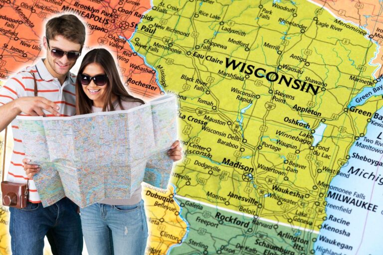 Couple traveling in Wisconsin. Time to create some memories! Add these bizarre, quirky and totally fun adventures to your Wisconsin travel bucket list.