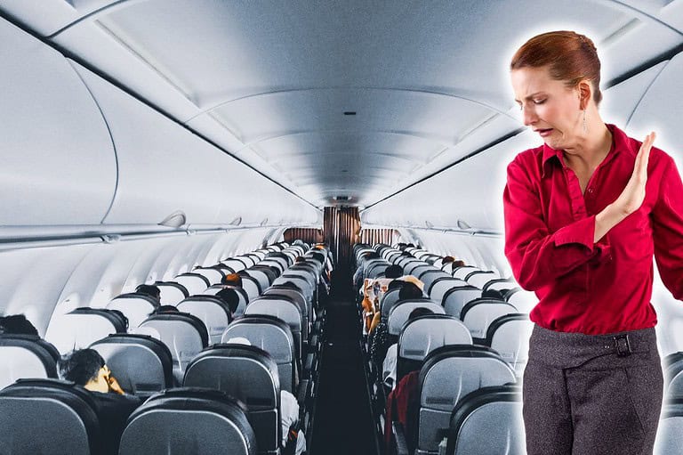 Woman grossed out on plane. Veteran flight attendant warns: you should NEVER put anything here! You'll never guess which part of your airplane seat is the dirtiest!