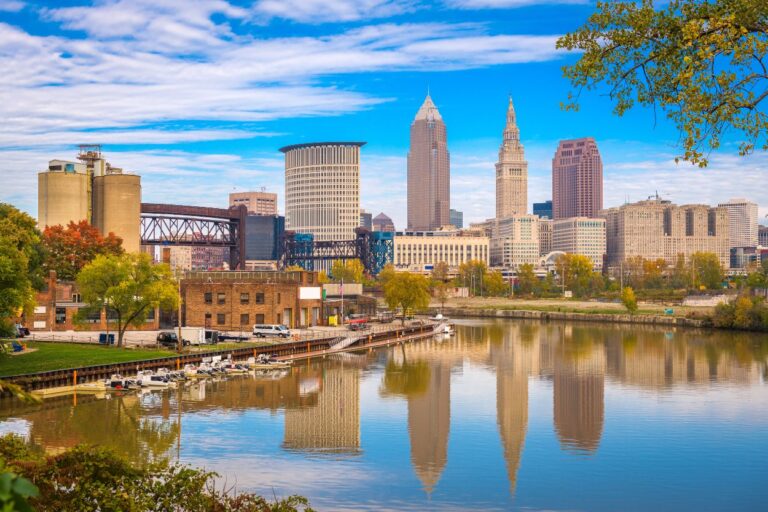Downtown Cleveland, OH. Don't miss out on the best of Cleveland! Follow these tips to avoid common tourist traps and experience the city like a true Clevelander.