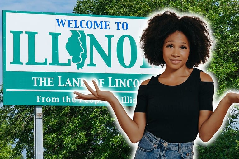 Confused woman in Illinois. Illinois is losing residents left and right! Find out why people are saying goodbye to the Prairie State and what it means for the future.