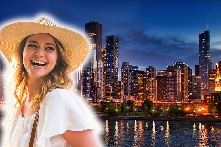 Boho woman in fun hat explores Chicago. Calling all zodiac enthusiasts! Discover the ultimate Chicago adventure tailored just for you based on your astrological sign!