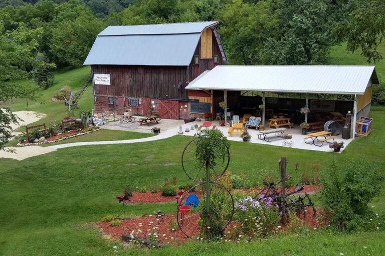 Winghaven Pizza Farm in Galesville, WI. Discover a slice of heaven at Winghaven Pizza Farm, where farm-fresh pizzas and live music create an unforgettable dining experience! Courtesy: Facebook.