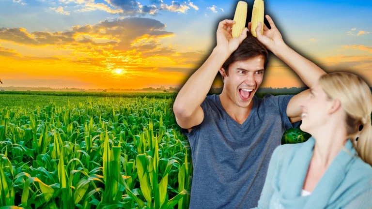 Man with corn on his head, woman laughing. Ready to laugh at some delightfully cheesy humor? Dive into our list of the top 10 corny jokes that’ll make your day brighter!