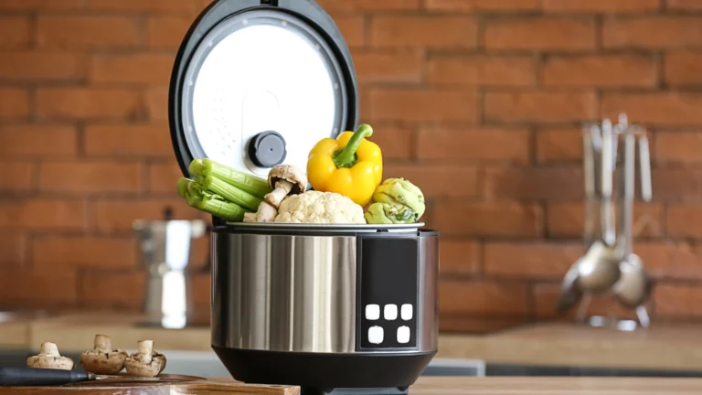 Slow cooker in kitchen. Warm up your cold Midwest nights with these 7 easy and delicious slow cooker recipes, from hearty beef stew to creamy butternut squash soup.