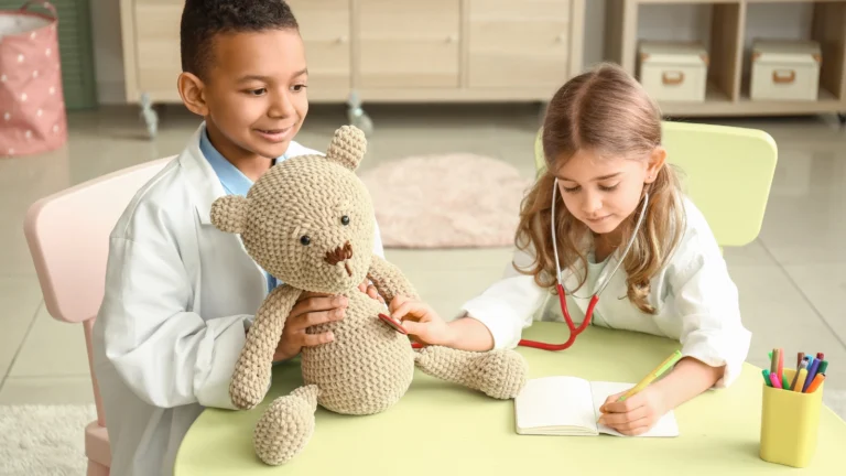 Kids playing doctor with teddy bear. Need a dose of laughter today? These hilarious doctor jokes are just what the doctor ordered. Laughter really is the best medicine!