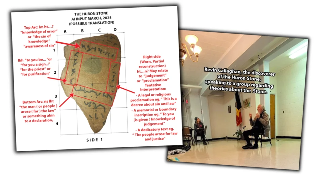 Unearthed from murky depths, the Huron Stone’s cryptic markings could rewrite history—is it a relic of forgotten explorers?